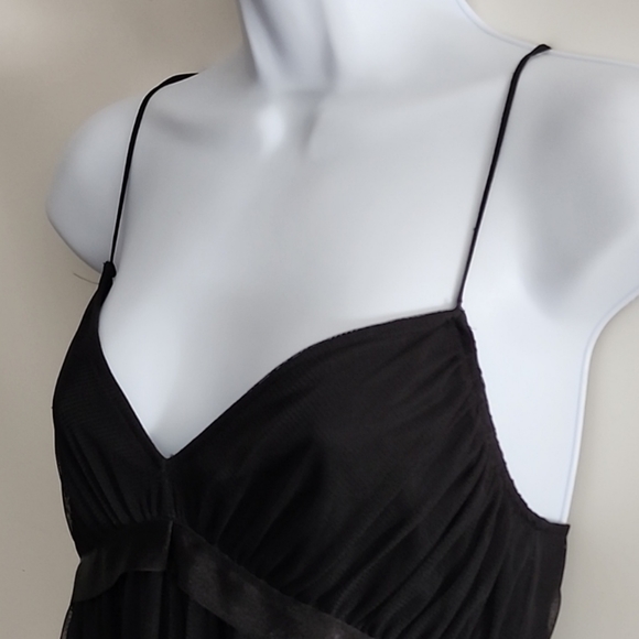 Betsey Johnson Black Coctail Evening Flirty Sheer Embroidered Dress 6 - Picture 6 of 10